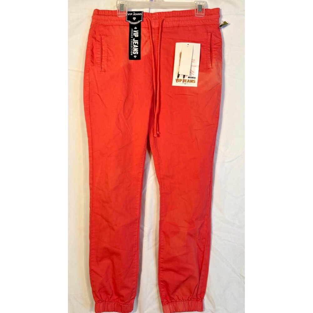 New Coastal Cowgirl Bright Coral Pull On Jogger Jeans Boho Hippie Women's XL 15
